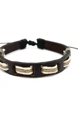 Anju Jewelry AADI CREAM TWINE LEATHER BRACELET - unisex design