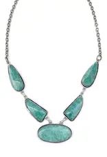 Anju Jewelry KASHI STONE BIB NECKLACE - multiple colors