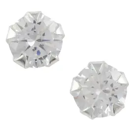 Good Collective 6MM DASH OF SPARKLE SILVER STUD EARRING