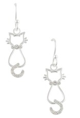 Good Collective CRYSTAL CAT HOOK EARRING - Tomas