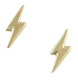 Good Collective STRUCK BY LIGHTNING GOLD STUD EARRINGS - Tomas