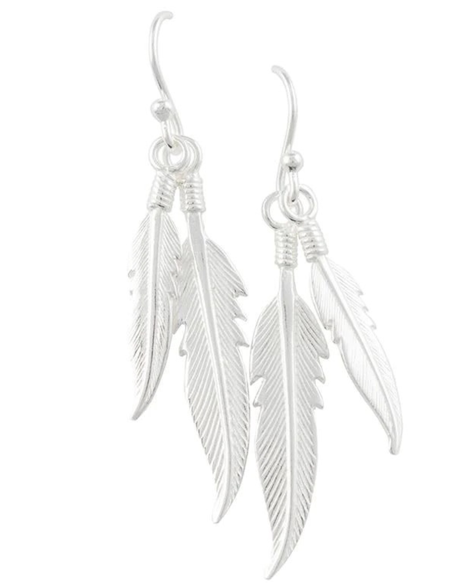 Good Collective DOUBLE FEATHER HOOK EARRING - Tomas