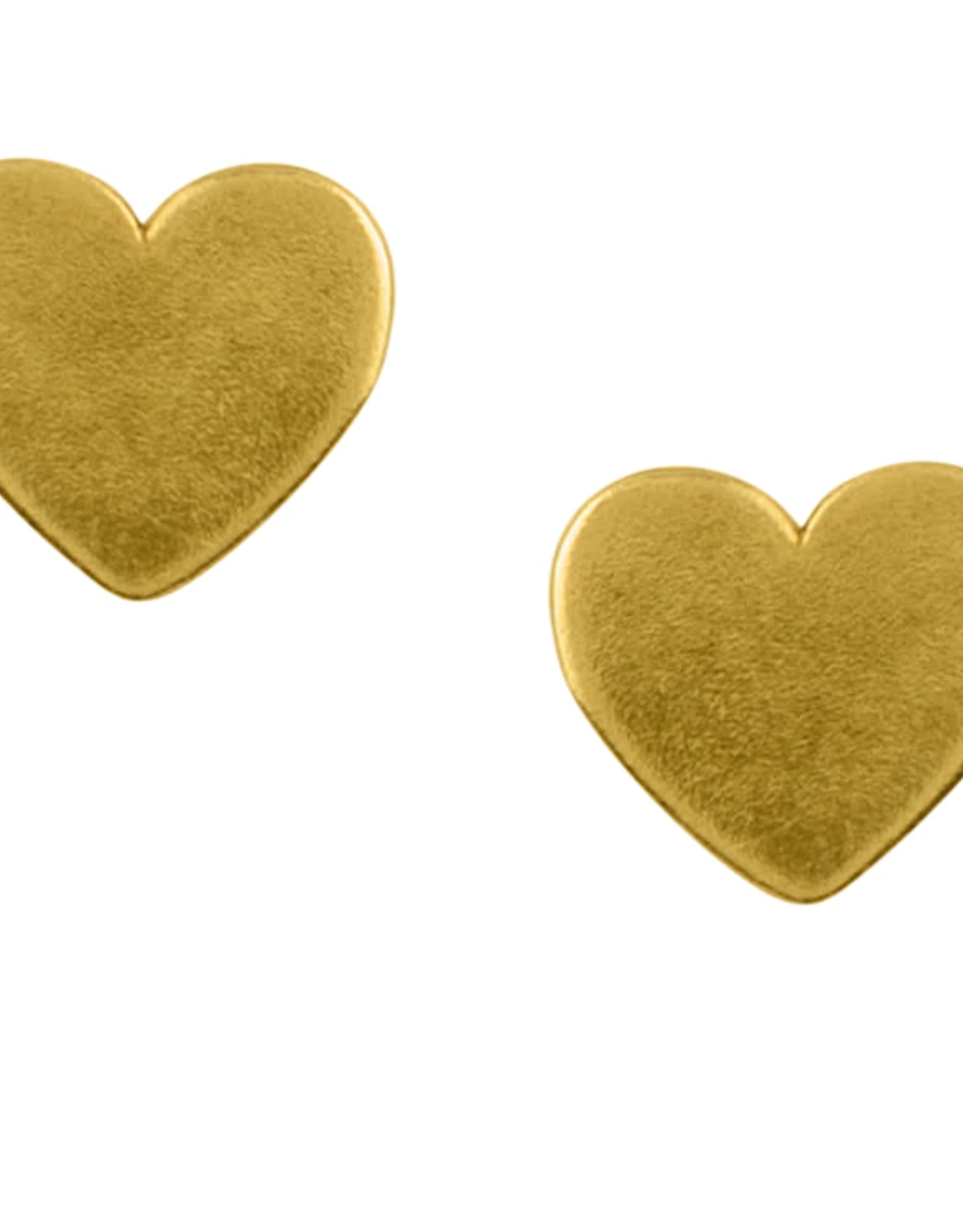 Good Collective MINIMAL HEART GOLD STUD EARRINGS - Tomas