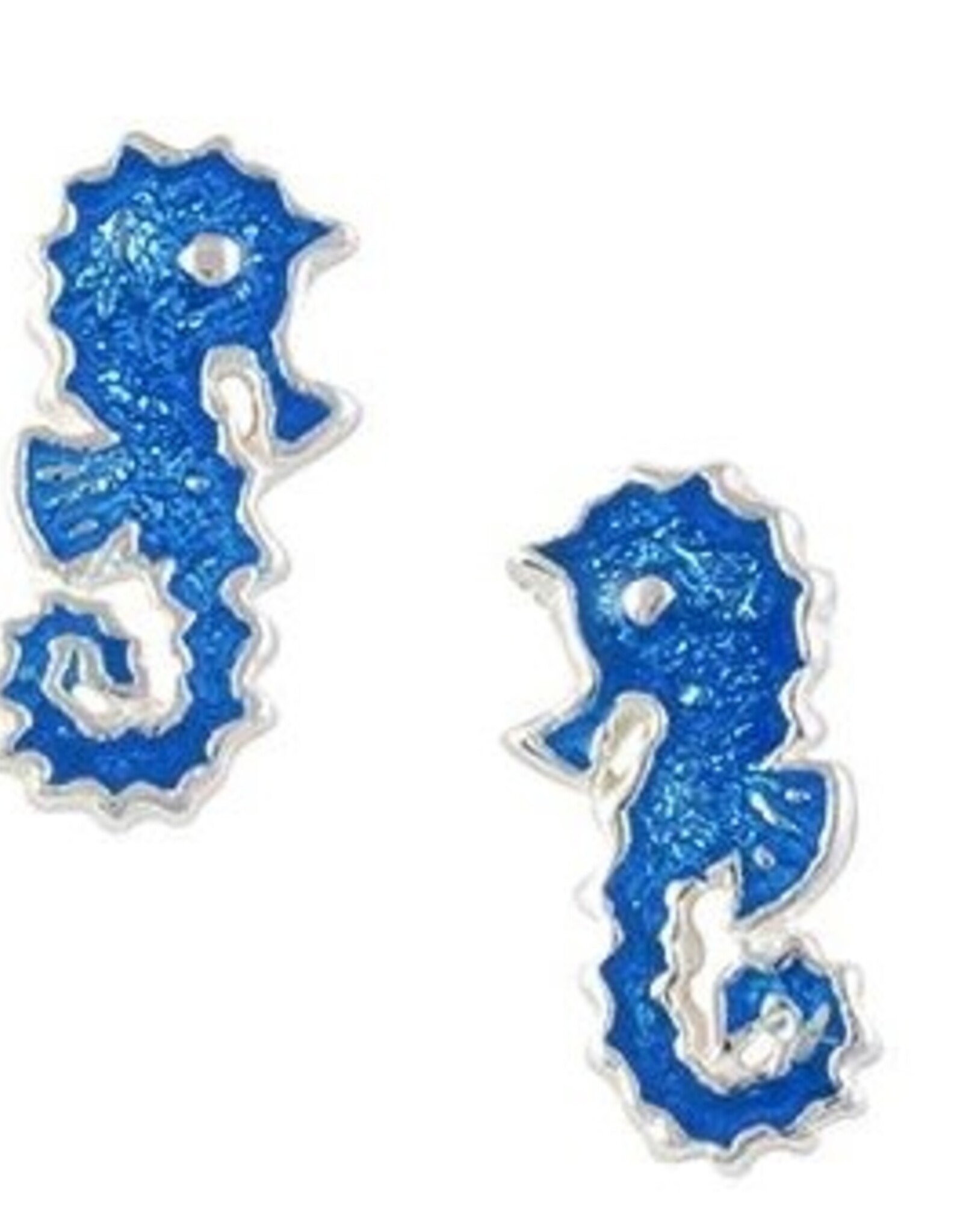 Good Collective BLUE SEAHORSE STUD EARRING - Tomas