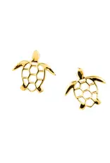 Good Collective ISLAND TURTLE GOLD STUD EARRING - Tomas