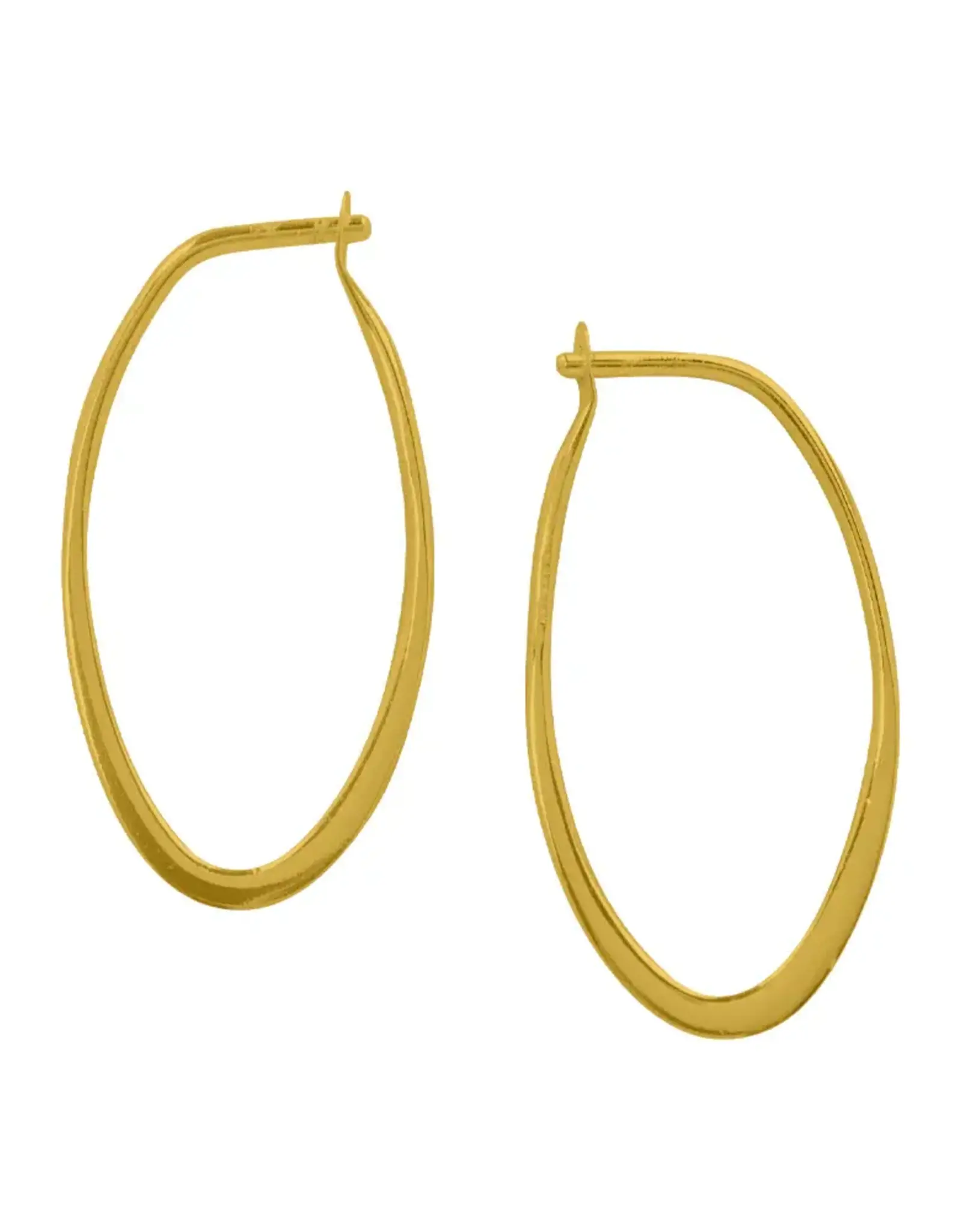 Good Collective OBLONG GOLD SLEEPER HOOPS 24mm - Tomas