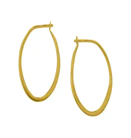 Good Collective OBLONG GOLD SLEEPER HOOPS 24mm - Tomas