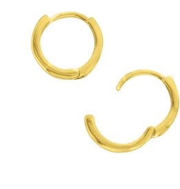 Good Collective GOLD CLICKER HUGGIE HOOP EARRING - Tomas