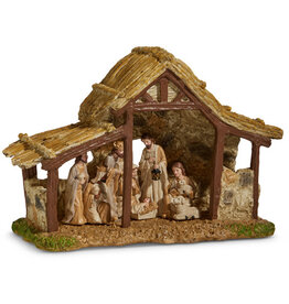 Raz Imports GOOD TIDINGS STABLE NATIVITY SET