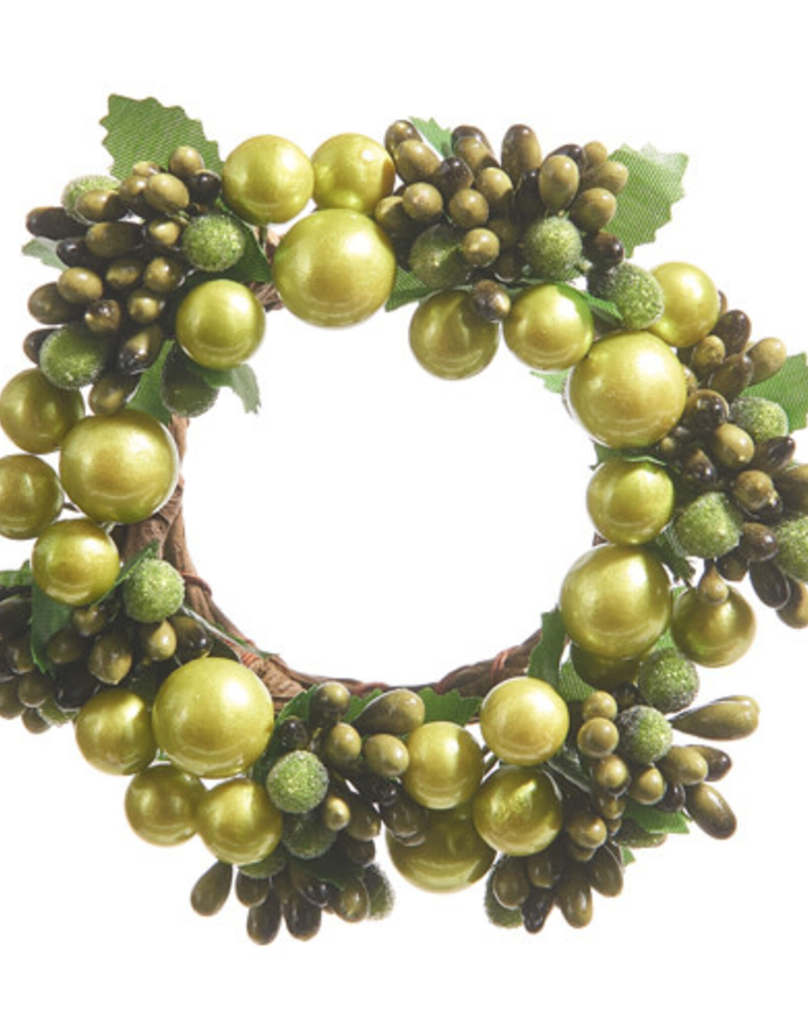 Raz Imports GREEN BEADED MINI WREATH - multiple size options