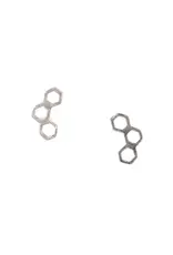 Good Collective HONEYCOMB SILVER STUD EARRING - Tomas
