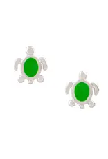 Good Collective LITTLE GREEN TURTLE STUD EARRING - Tomas