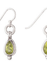 Tiger Mountain TEARDROP PERIDOT EARRING - sterling silver