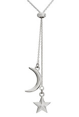 Tiger Mountain SLIDING MOON STAR NECKLACE - sterling silver