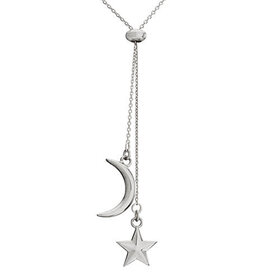 Tiger Mountain SLIDING MOON STAR NECKLACE - sterling silver