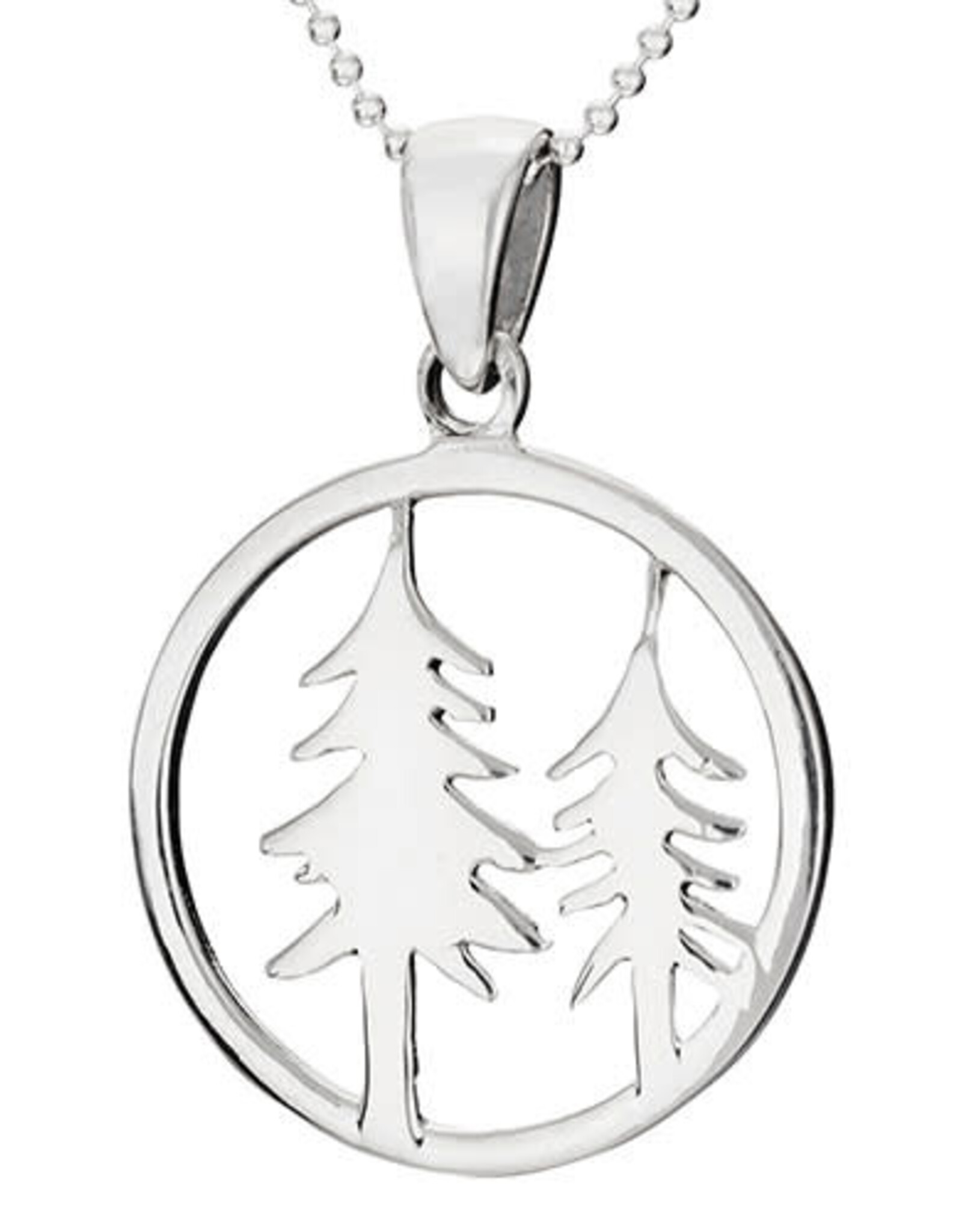 Tiger Mountain TWO PINE TREES NECKLACE - sterling-silver