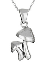 Tiger Mountain TWIN MUSHROOM NECKLACE - sterling silver