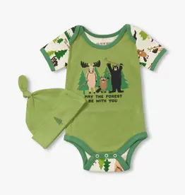 Little Blue House MAY THE FOREST BE WITH YOU BABY BODYSUIT AND HAT