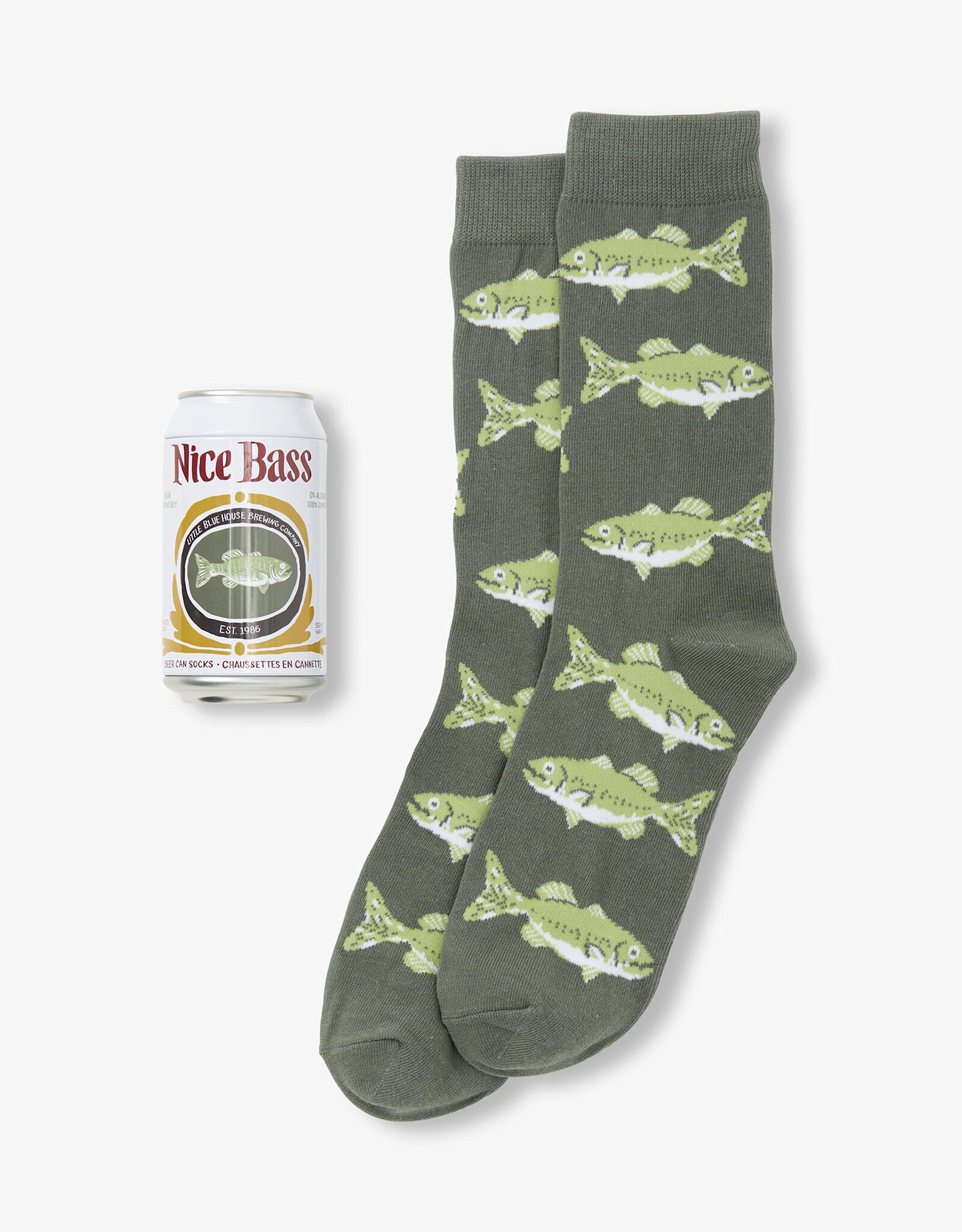 Little Blue House BEER CAN SOCKS - multiple styles