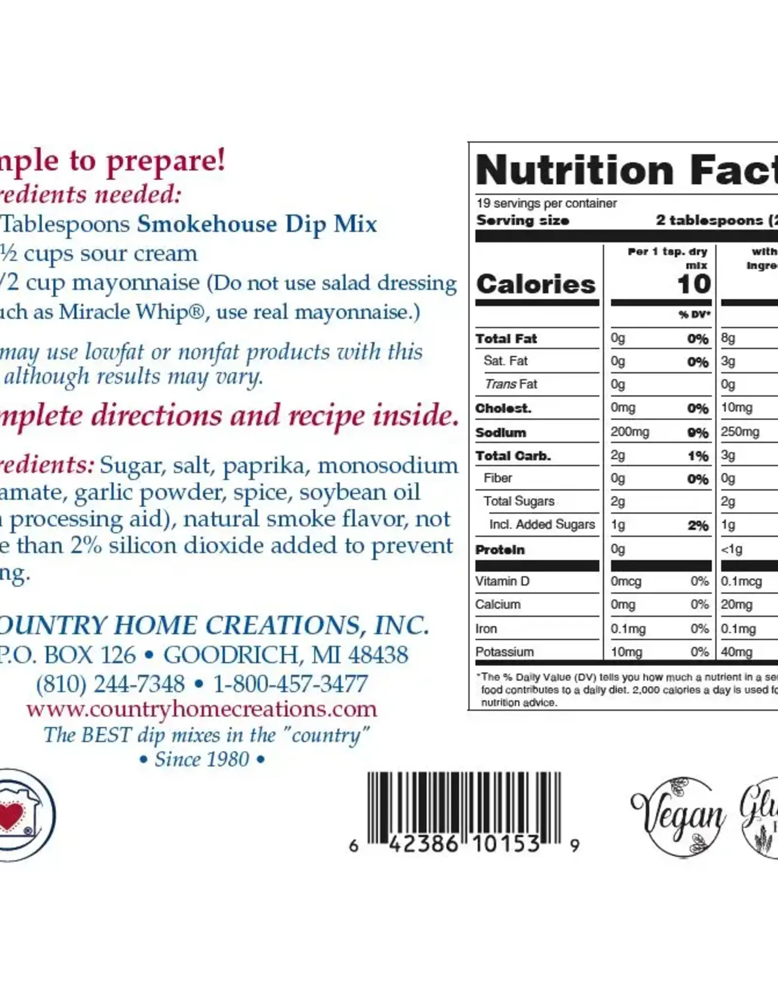 Country Home Creations SMOKEHOUSE DIP MIX