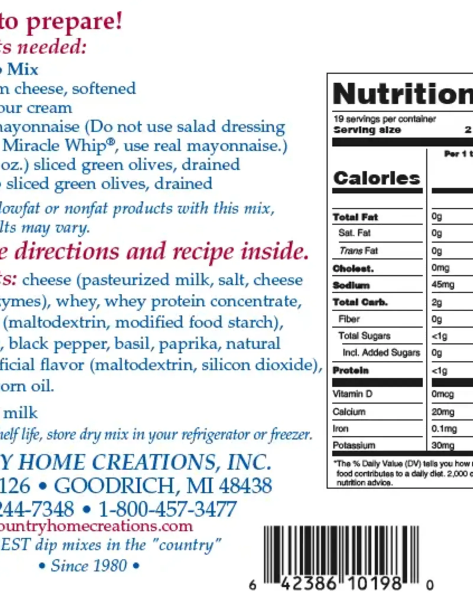 Country Home Creations OLIVE DIP MIX