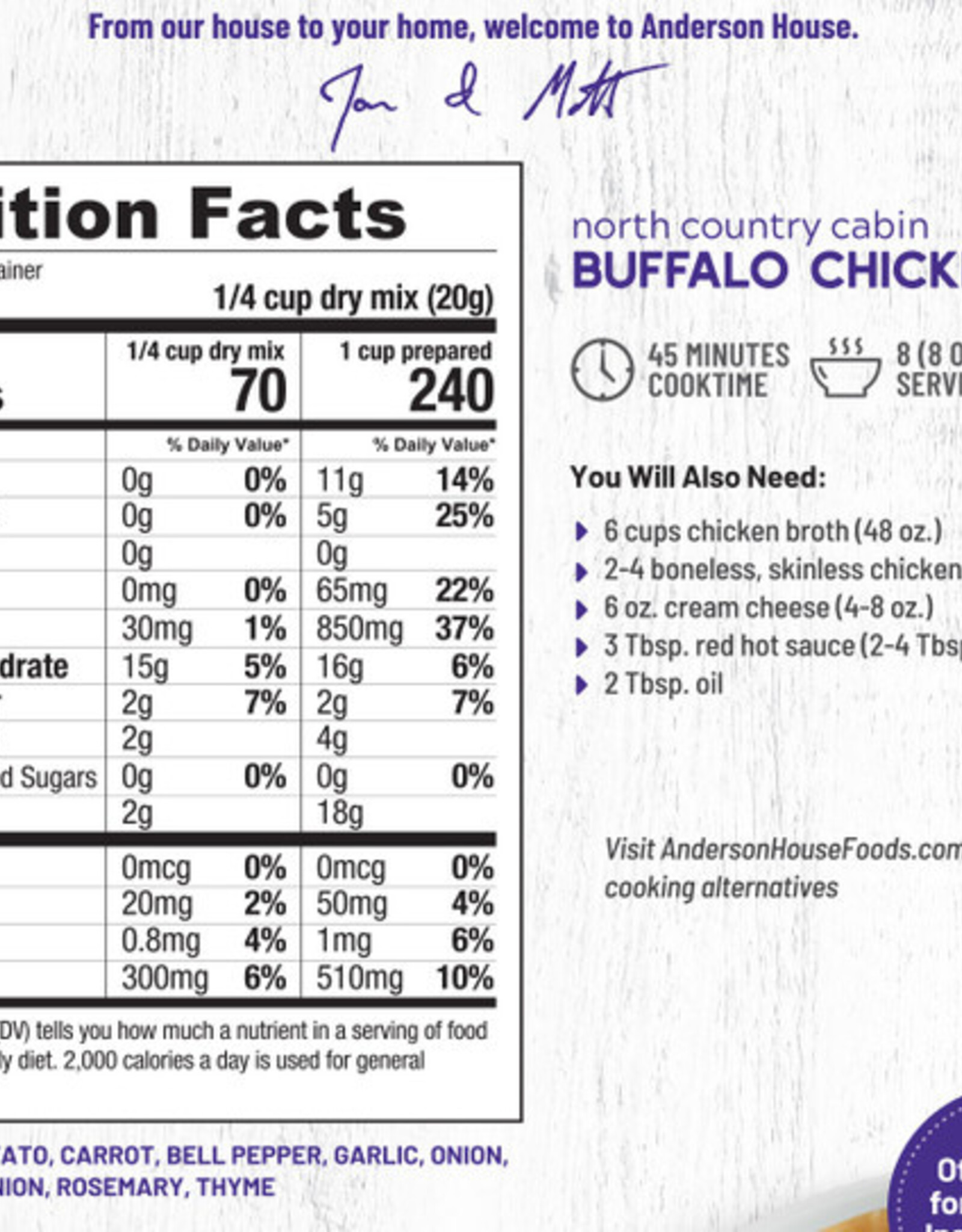 Frontier Soups BUFFALO CHICKEN SOUP MIX