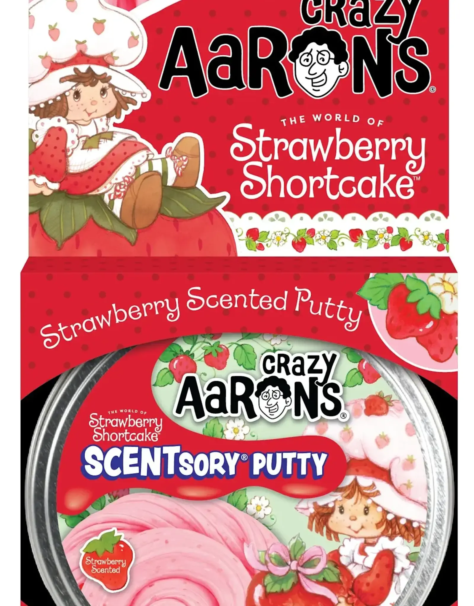 Crazy Aarons STRAWBERRY SHORTCAKE THINKING PUTTY TIN