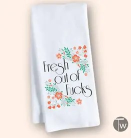 Twisted Wares FRESH OUT OF F*CKS KITCHEN TOWEL