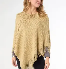 TGB / Good Bead ANNIE PONCHO WITH FRINGE CITRON