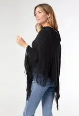 TGB / Good Bead ANNIE PONCHO WITH FRINGE BLACK
