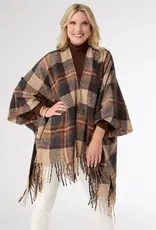 TGB / Good Bead FANO PLAID WRAP BROWN/TEAL