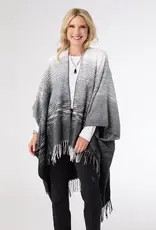 TGB / Good Bead TERNI OMBRE STRIPED WRAP BLACK/WHITE