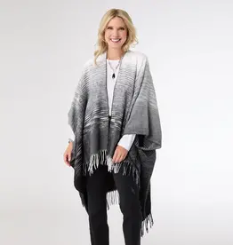 TGB / Good Bead TERNI OMBRE STRIPED WRAP BLACK/WHITE