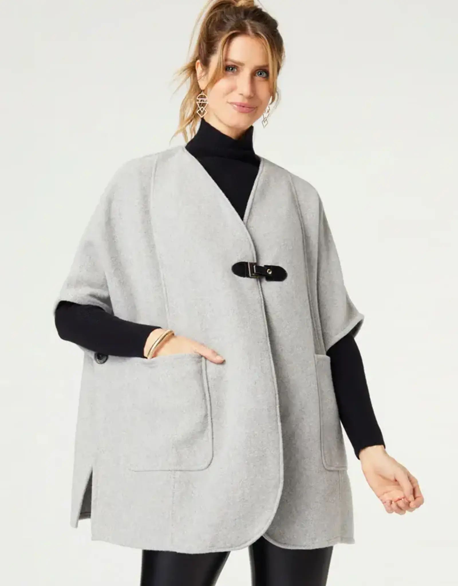 TGB / Good Bead COLLINS TOGGLE CARDIGAN WITH FRONT POCKETS GREY