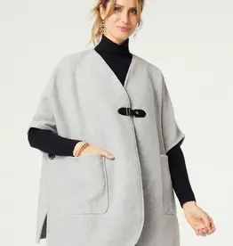 TGB / Good Bead COLLINS TOGGLE CARDIGAN WITH FRONT POCKETS GREY