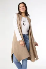 TGB / Good Bead HEAVENLY LUXE CONTRAST RIB VEST L/XL TAN