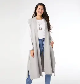 TGB / Good Bead HEAVENLY LUXE CONTRAST RIB VEST S/M GREY