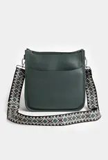 TGB / Good Bead MINI ALMA ZIP TOP MESSENGER WITH STRAP EVERGREEN