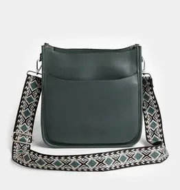 TGB / Good Bead MINI ALMA ZIP TOP MESSENGER WITH STRAP EVERGREEN