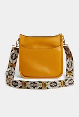 TGB / Good Bead MINI ALMA ZIP TOP MESSENGER WITH STRAP MUSTARD