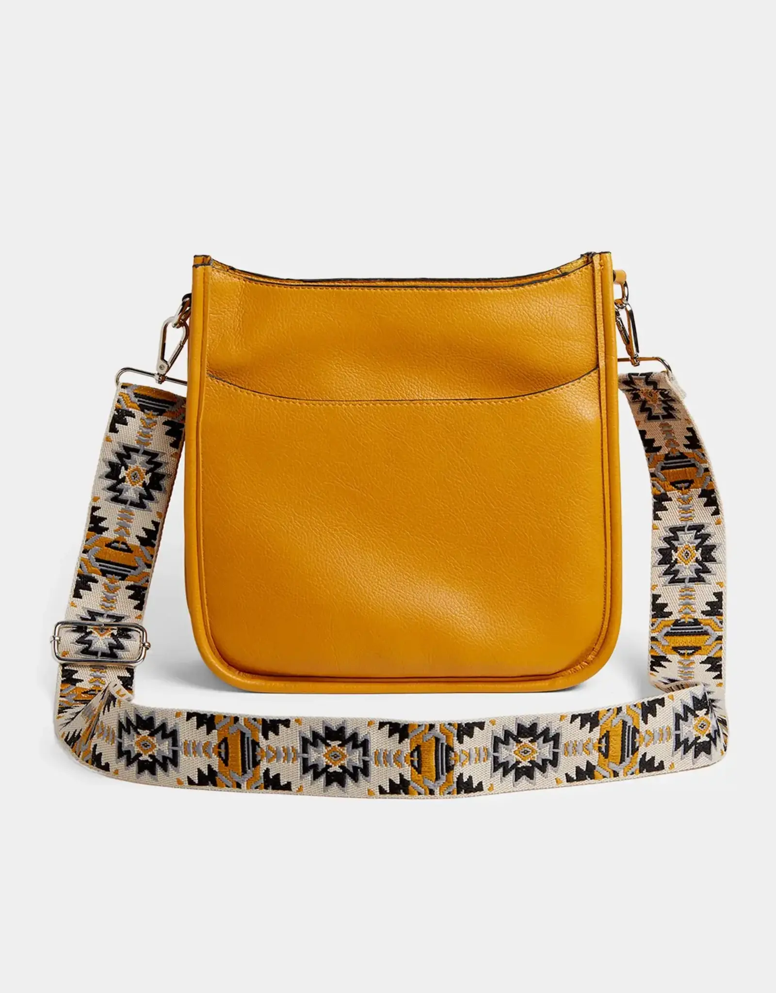 TGB / Good Bead MINI ALMA ZIP TOP MESSENGER WITH STRAP MUSTARD