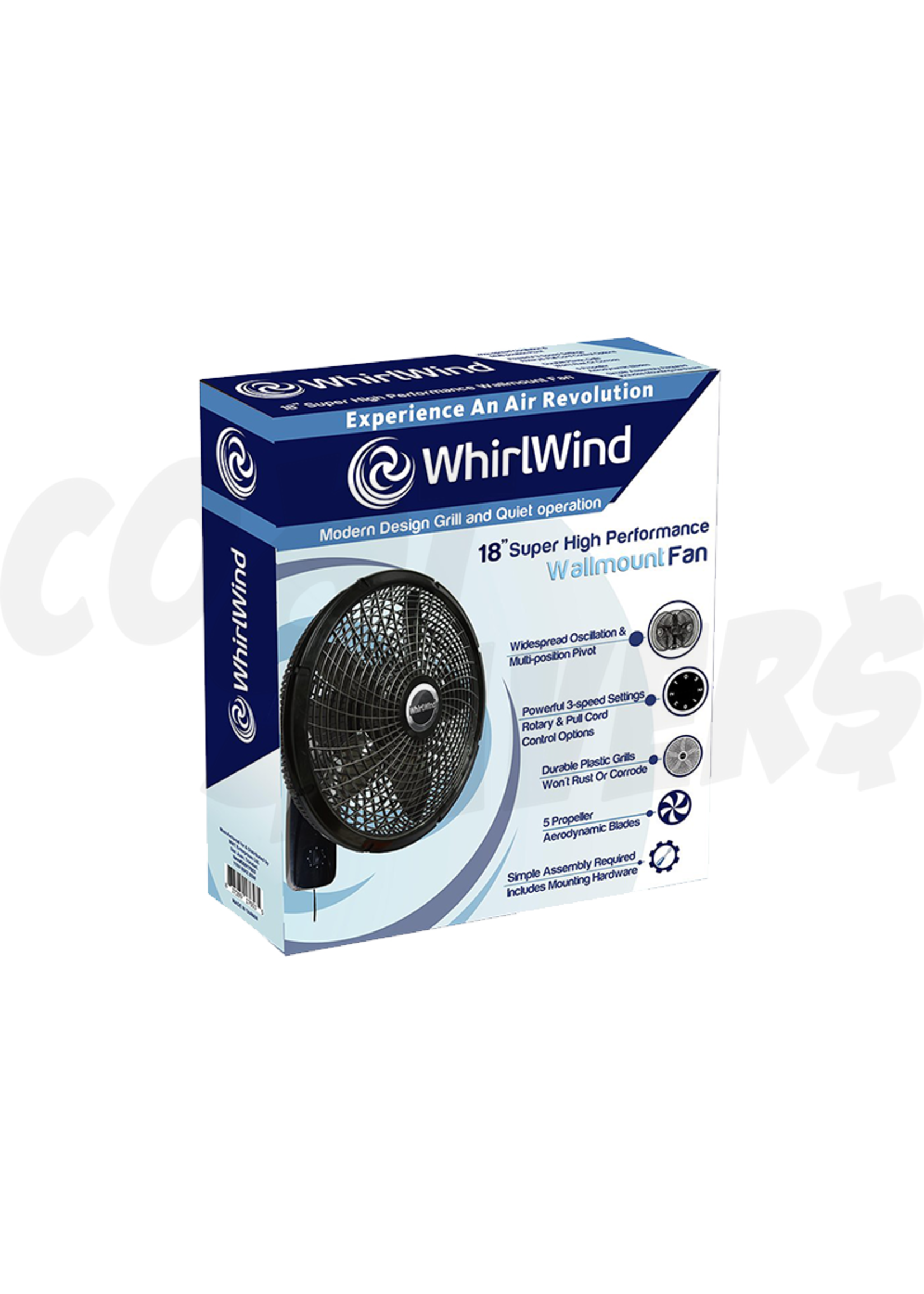 Whirlwind Whirlwind 18" High Performance Wall Mount Fan