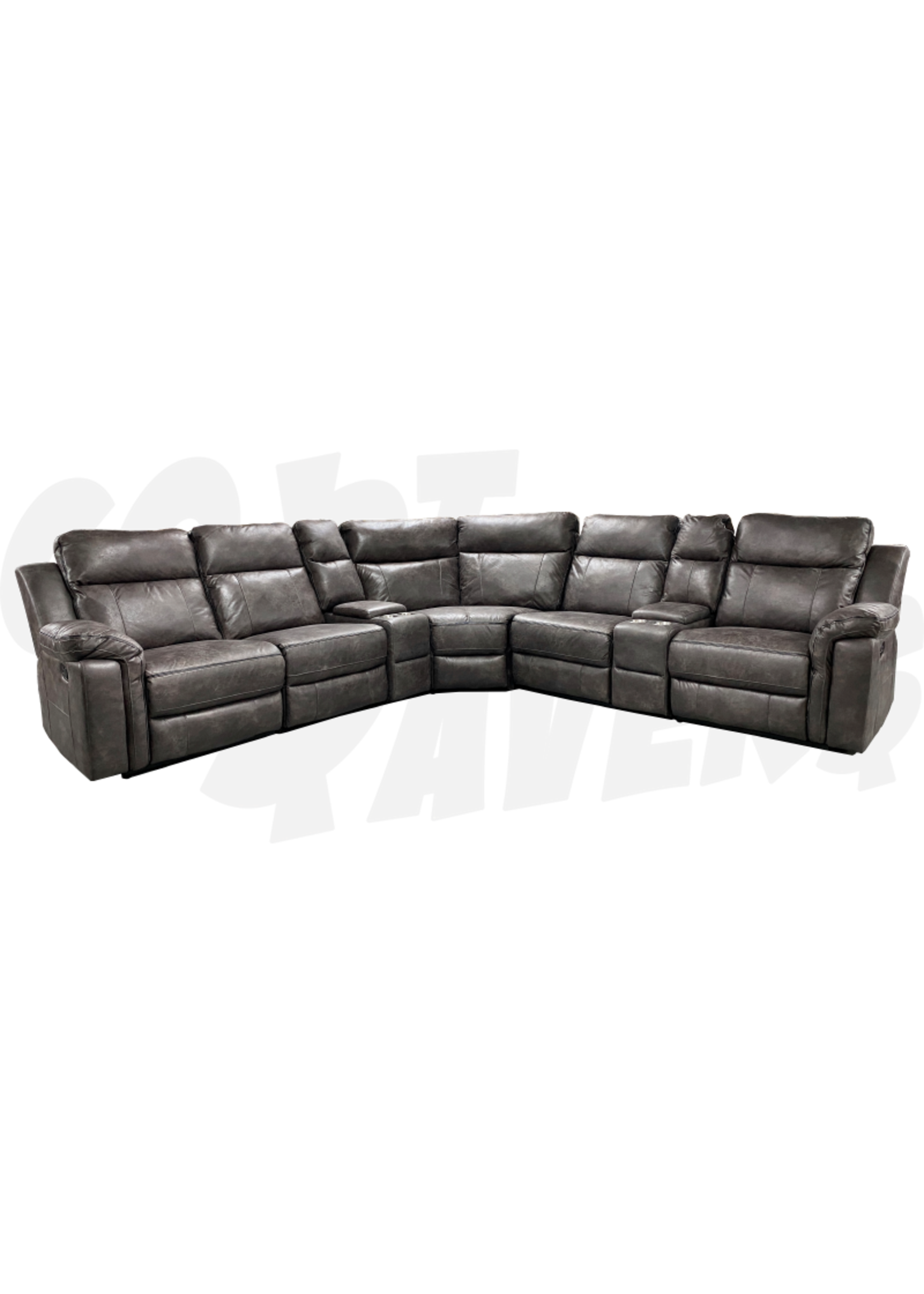 Trevor Reclining Sectional w/ Double Cupholders