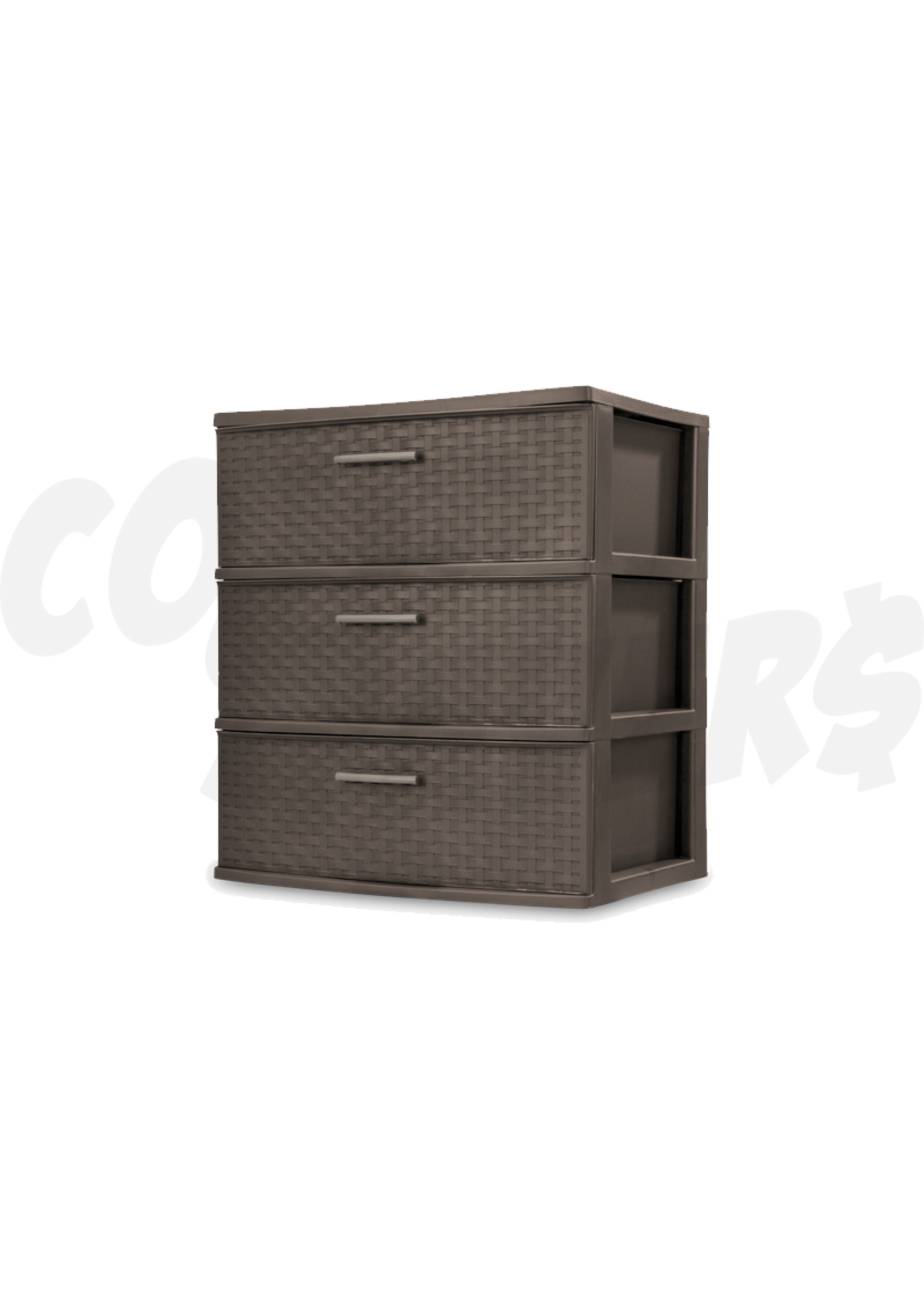 Sterilite Sterilite Large 3 Drawer Weave Design Storage Unit