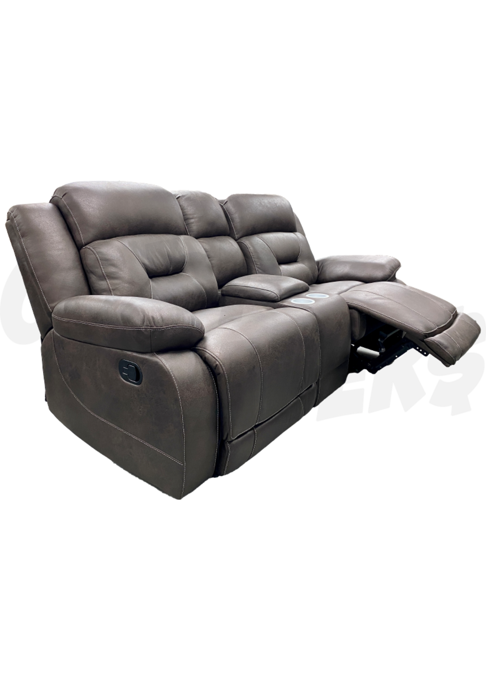 DWP 3pc Reclining Living Room Set w/ Console & Cupholders Brown (CX20)