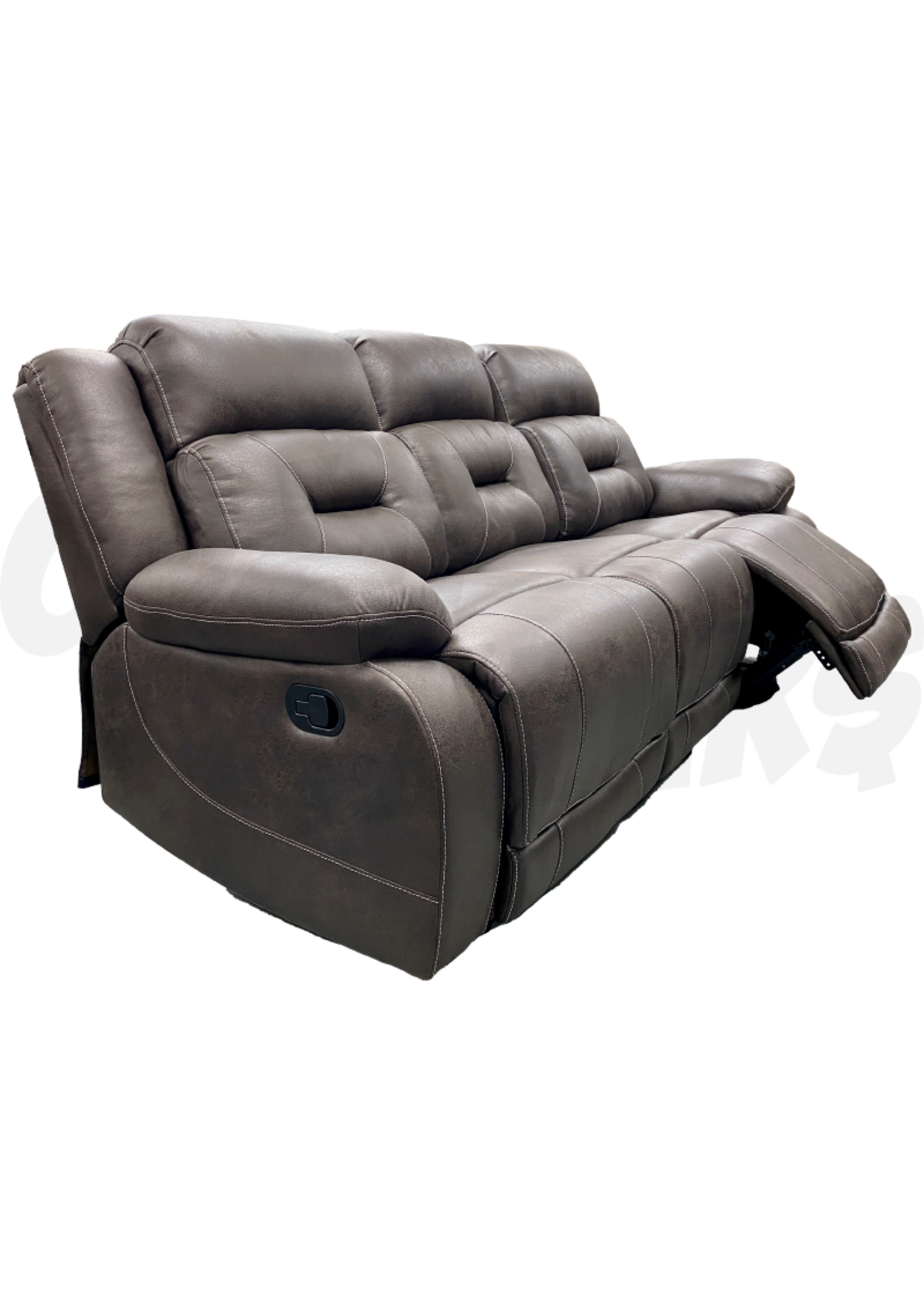 DWP 3pc Reclining Living Room Set w/ Console & Cupholders Brown (CX20)