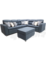 Orchid Pillow Back Sectional (Blue)