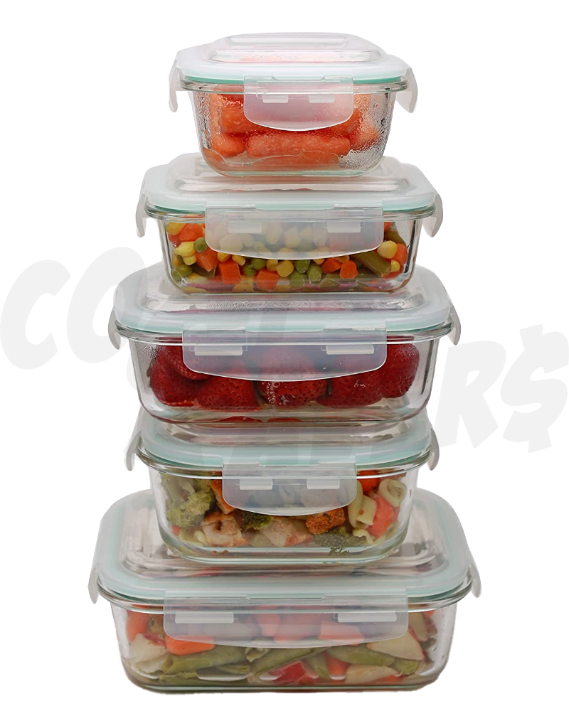 Pro Storage 10pc Glass Food Storage Set Cost Savers