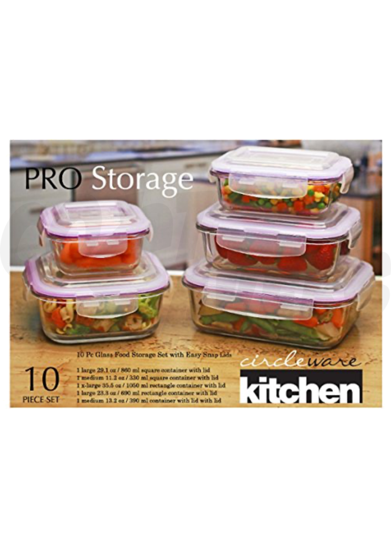 Circleware Circleware Pro Storage 10pc Glass Food Storage Set