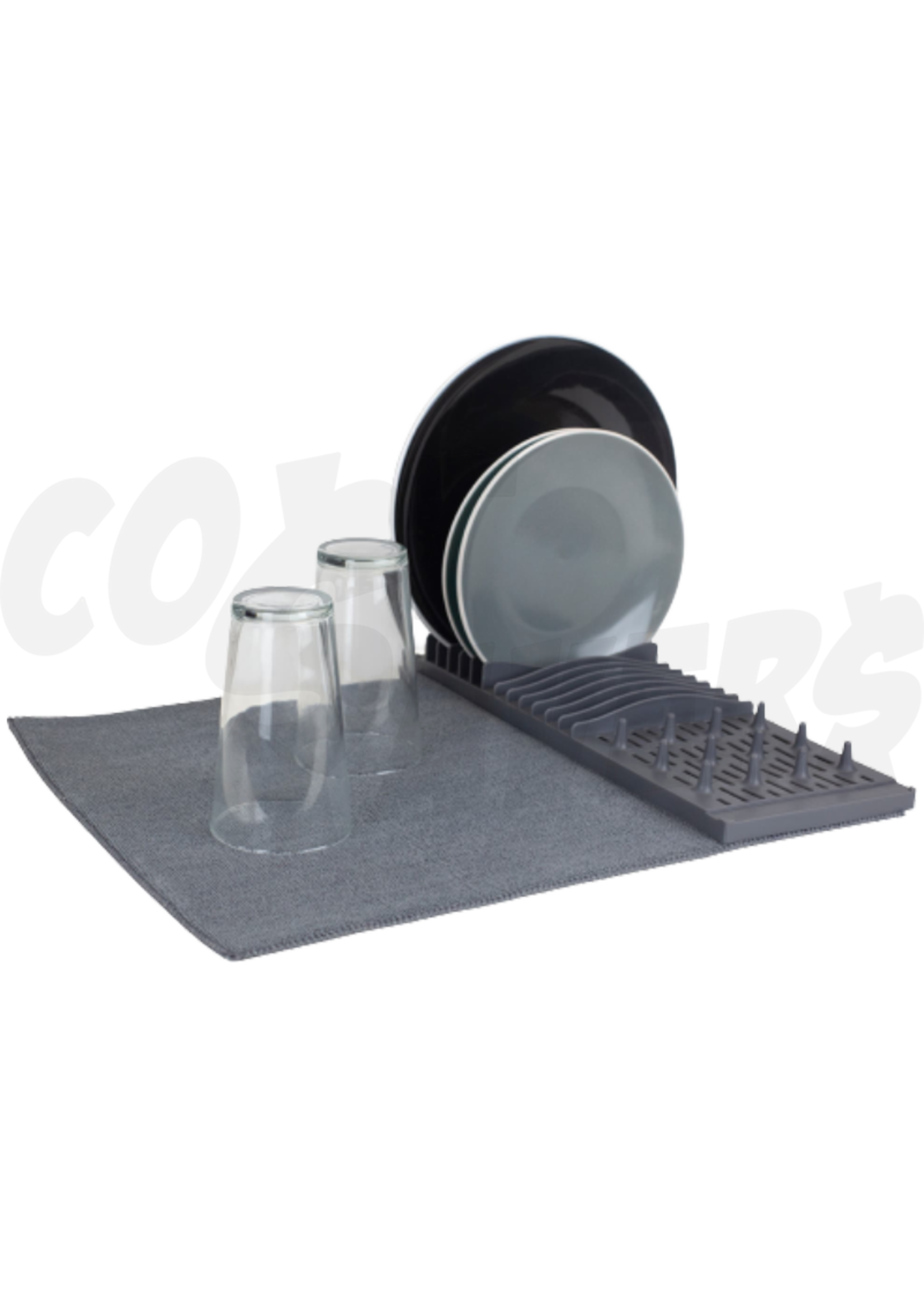 Home Basics Home Trend Dish Drying Mat w/Rack